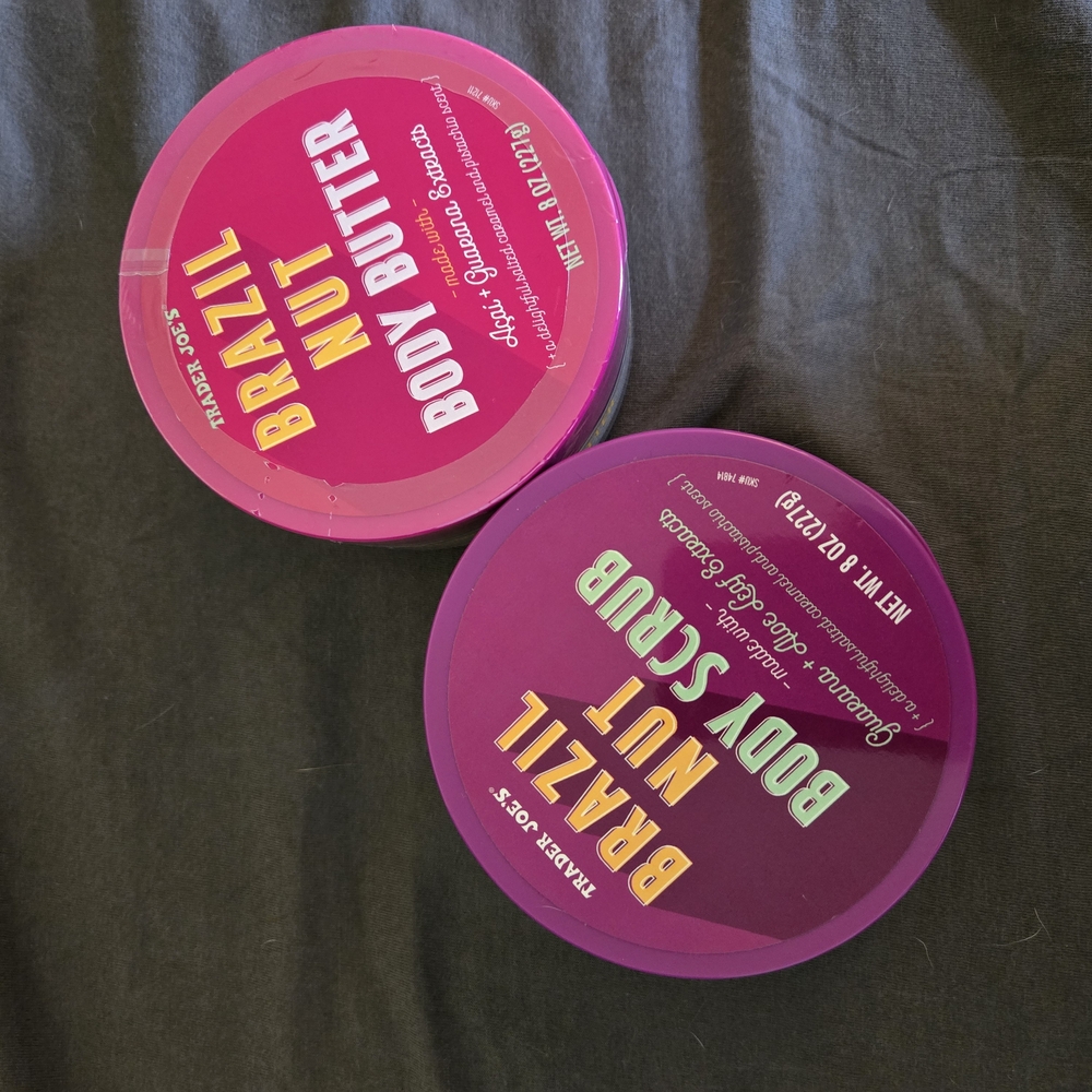 Trader Joes Brazil Nut Body Butter and Scrub Set